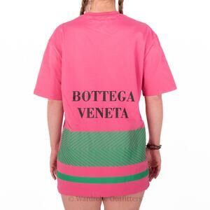 Bottega Veneta Italian Designer Pink Double Layer Tee